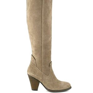 Knee high taupe Mia suede boots 9.5
